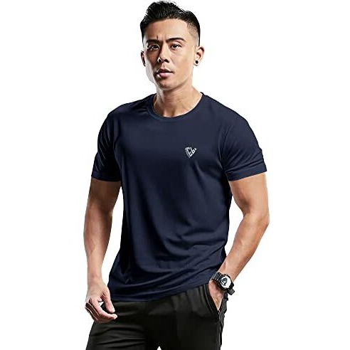 Eyebogler Mens Round Neck Half Sleeve Solid Dry Fit Tshirt Pack Of 2