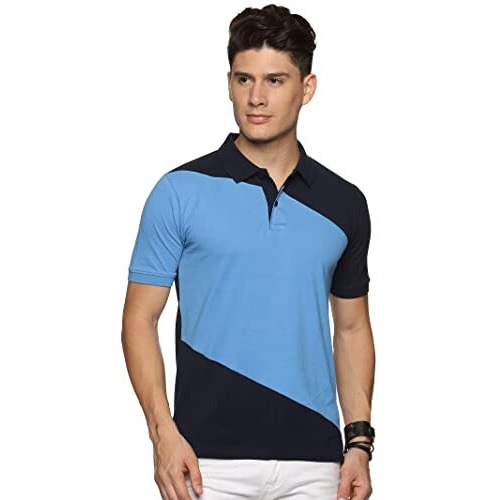 Adro Premium Cotton Multicolor Polo T-Shirt For Men (Pn23-S2-Nbsk_Navy_L)