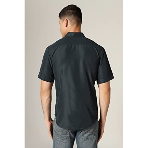 Leriya Fashion Mens Cotton Blend Man Formal Shirt Regular Fit Western (Lf-Ms-6058_Dark Green_S)