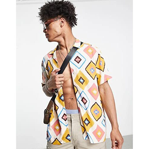 Dhruvi Trendz Mens Rayon Men's Casual Shirt Regular Fit Western (Dt-Ms-6066_Multicolour_S)