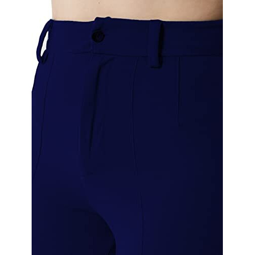 Kotty Women Solid Polyester Blend Dark Sapphire Blue Trouser (Dark Sapphire Blue,32)