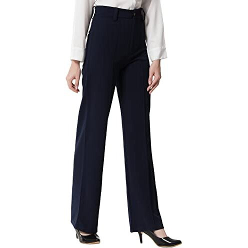 Kotty Women's Regular Casual Pants (Kttwomenspant151_Navy Blue_32)