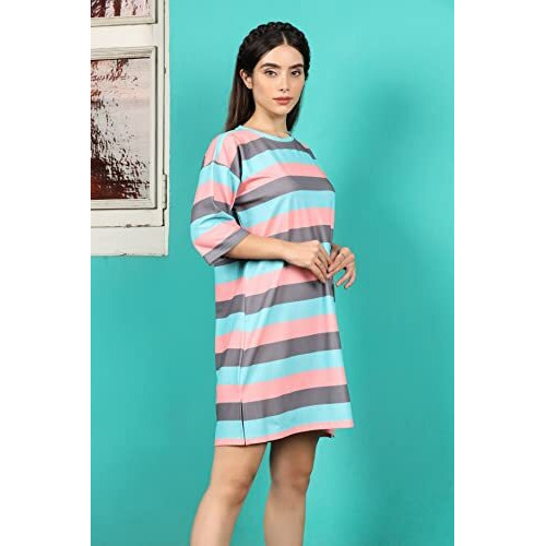 Leriya Fashion Western Dresses For Women | Short A-Line Dress For Girls (Small, Turquoise)
