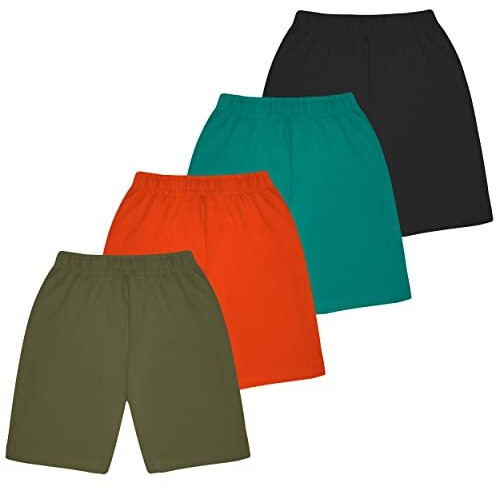 Kyda Kids Boys Cotton Printed Regular Fit Shorts -Multicolor (Pack Of 4) (4 Years - 5 Years, Combo 2)
