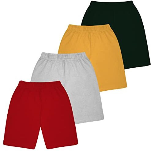 Kyda Kids Boys Cotton Printed Regular Fit Shorts -Multicolor (Pack Of 4) (6 Years - 7 Years, Combo 3)
