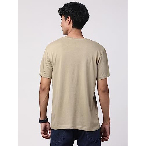 Adro Fly Mens Printed T-Shirts (Rn23-M-Fly-Be_Beige_L)