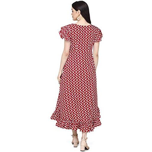 Oomph Women's Crepe Wrap Maxi Dress - Crimson Red