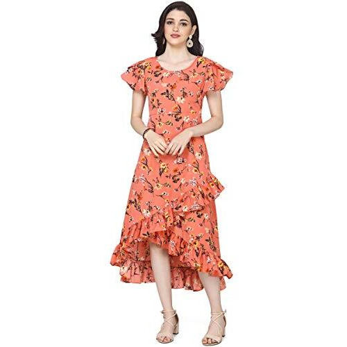 Oomph Women's Crepe Wrap Maxi Dress - Marmalade Orange