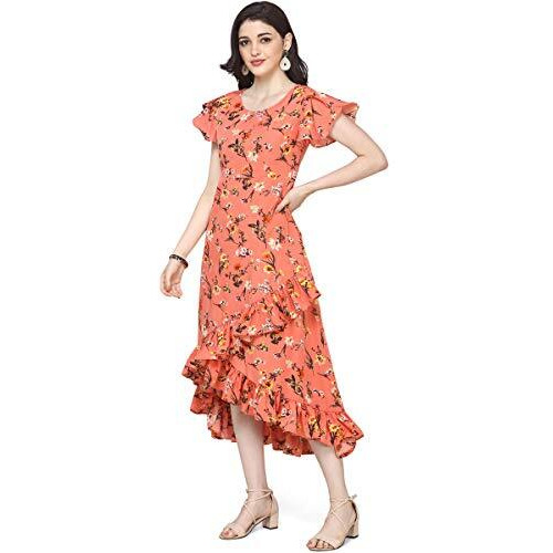 Oomph Women's Crepe Wrap Maxi Dress - Marmalade Orange