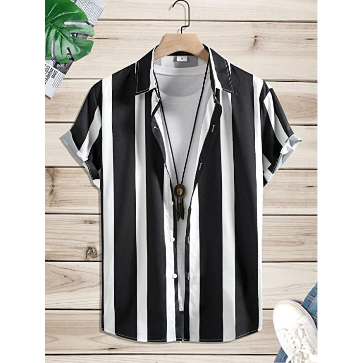 Lookmark Casual Shirt For Men|| Shirt For Men|| Men Stylish Shirt || Men Printed Shirt(Shirt 37-S) Black