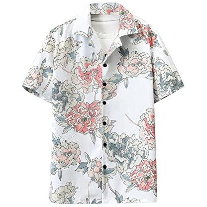 Lookmark Mens Slim Fit Printed Shirt Liam S Off White