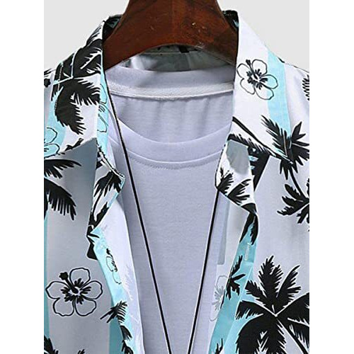 Lookmark Men's Cotton Blend Stitched Printed Half Sleeve Shirt(Printed Shirt Niko-S)