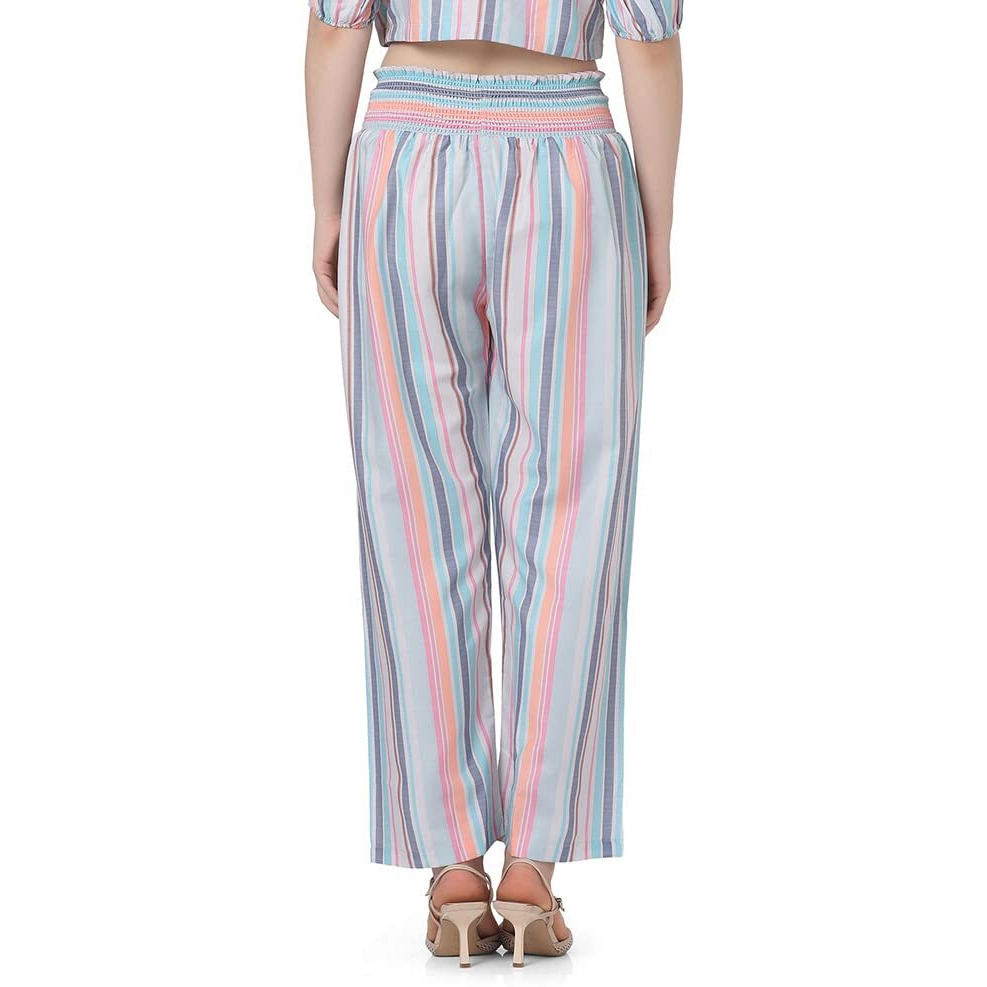 Dhruvi Trendz Womens Rayon Track Pants Regular Fit Casual Trousers (Dt-Tr-726_Blue_Xl)