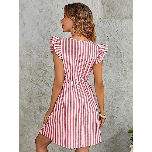 Dhruvi Trendz Womens Rayon Women Western Dresses Regular Fit Dress (Dt-Wd1113_Pink_Xl)