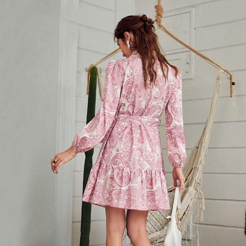 Dhruvi Trendz Womens Slub Rayon Women Western Dresses Regular Fit Dress (Dt-Wd1130_Pink_M)
