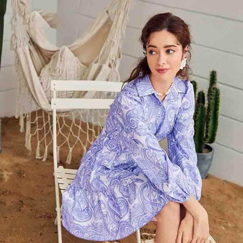 Dhruvi Trendz Women's Slub Rayon Women Western Casual Dresses Regular Fit Above The Knee Dress (Dt-Wd1129_Purple_Large)
