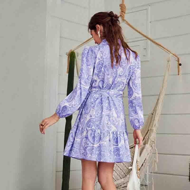 Dhruvi Trendz Women's Slub Rayon Women Western Casual Dresses Regular Fit Above The Knee Dress (Dt-Wd1129_Purple_Small)