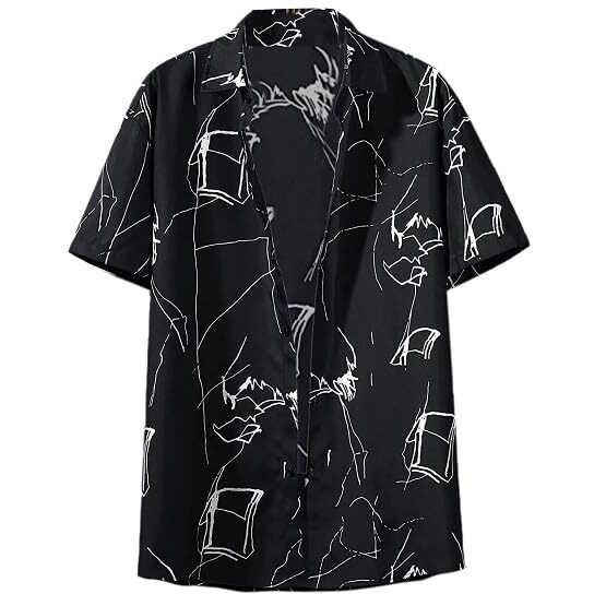 Lookmark Casual Cotton Blend Black Color Shirt For Men Shirt For Men(Shirt 44-L_New)