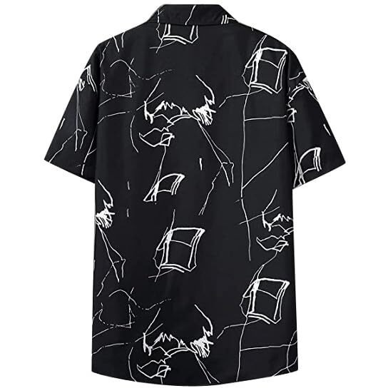 Lookmark Casual Cotton Blend Black Color Shirt For Men Shirt For Men(Shirt 44-L_New)