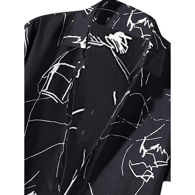 Lookmark Casual Cotton Blend Black Color Shirt For Men Shirt For Men(Shirt 44-L_New)