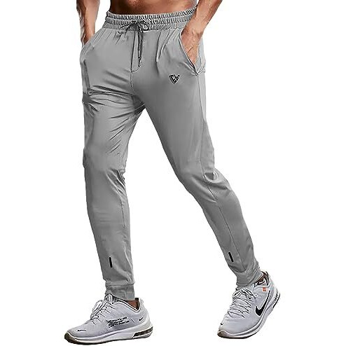 Eyebogler Mens Regular Fit Full Elastic Track Pant Silver