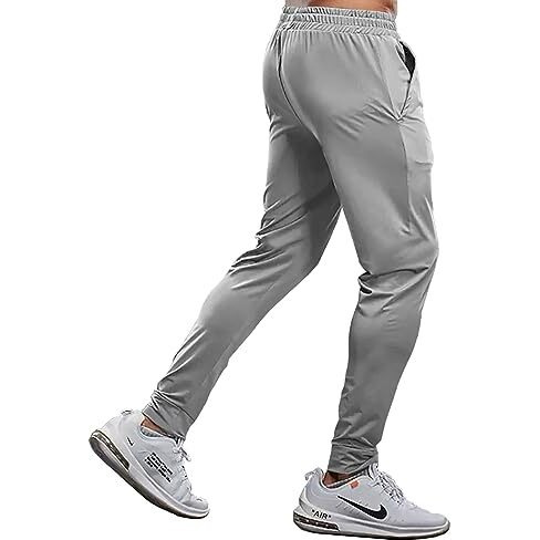 Eyebogler Mens Regular Fit Full Elastic Track Pant Silver