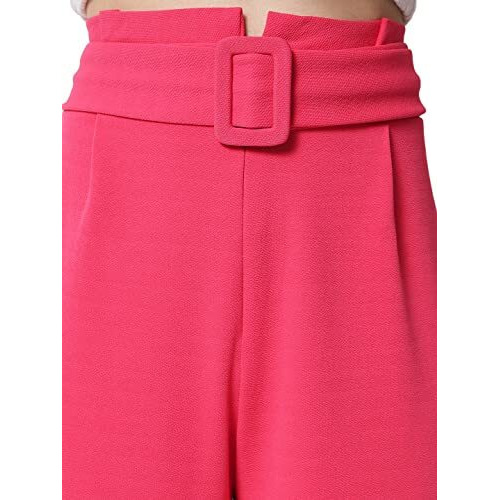 Kotty Women Regular Length Rose Pink Solid Trousers(Rose Pink,28)