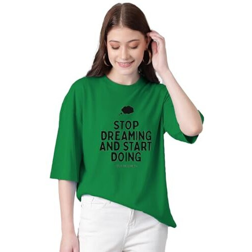 Kotty Women's Cotton Blend Printed Oversized T-Shirts