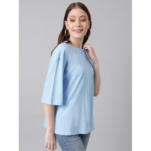 Kotty Women's Cotton Blend Printed Oversized T-Shirts