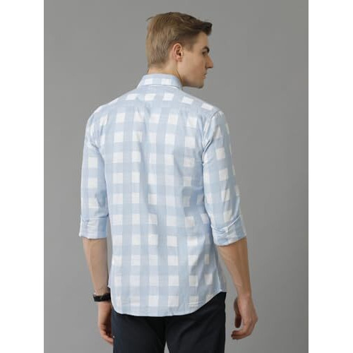 Adro Elegant Essentials Giza Cotton Men's Casual Shirts (Shi-Ch-Sk_Skyblue_2Xl)