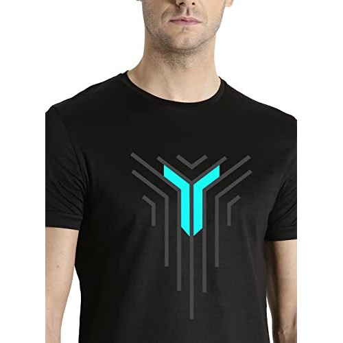 Adro Men's Graphic Design Printed T-Shirts (Rnr-M-Lnl-Bl_Black_Xl)