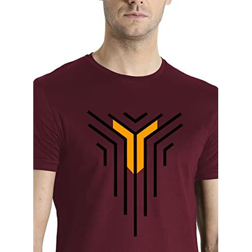 Adro Men's Graphic Design Printed T-Shirts (Rnr-M-Lnl-Mr_Maroon_M)