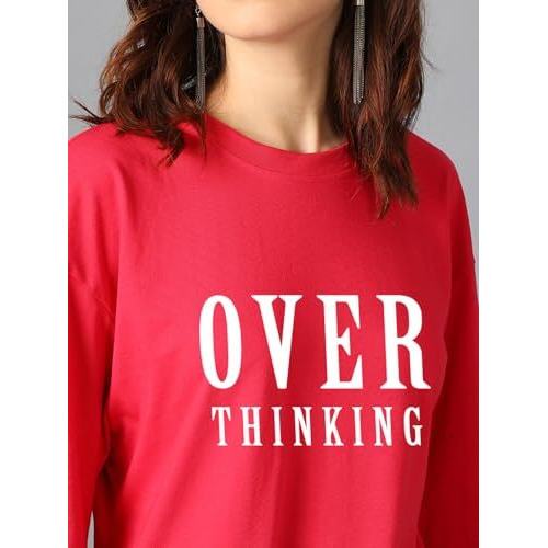 Kotty Women's Cotton Blend Printed Oversized T-Shirts