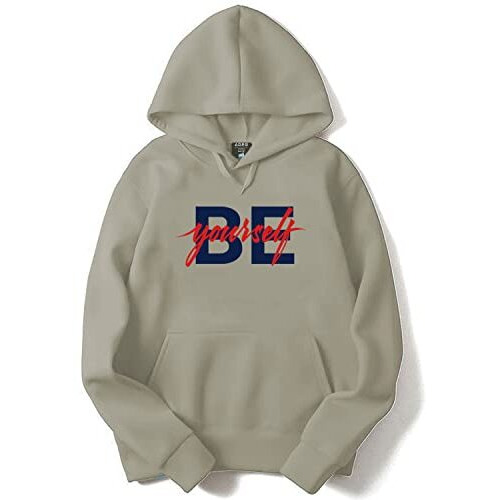 Adro Men's Cotton Hooded Neck Hoodie (H20-M-Byo-Ch_Beige_L)