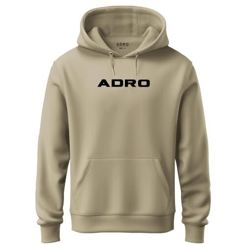 Adro Mens Hoodies With Itachi Uchiha Anime Backside Printed, 100% Cotton 340Gsm. (H23-M-Ita-Be_Beige_S)