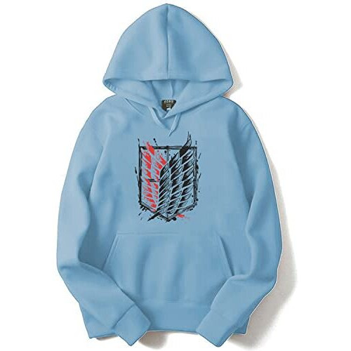 Adro Men's Cotton Neck Hooded Sweatshirt (H22-2-Winn-Sk_Skyblue_M)