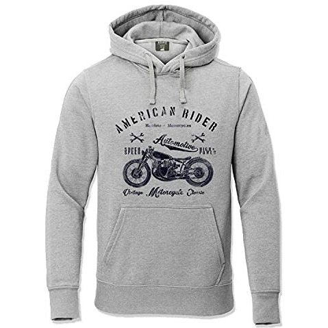 Adro Men's Fleece Hooded Hoodie (H-M-Ame-Gr_Grey_S)
