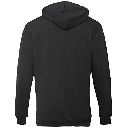 Adro Men's Cotton Neck Hooded Sweatshirt (H22-M-Inv-Bl_Black_S)