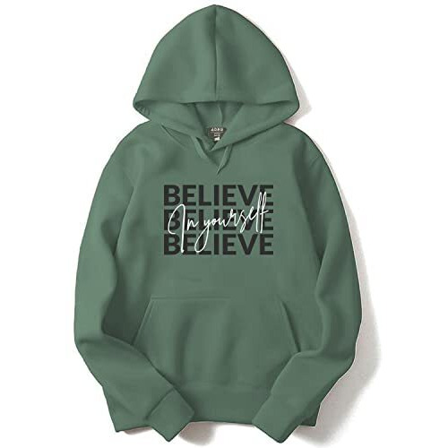 Adro Men's Cotton Neck Hooded Sweatshirt (H22-M-Inv-Pt_Pista_L)