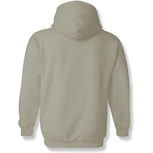 Adro Mens Premium Cotton Fleece 340 Gsm Printed Hoodies (H23-M-Tru-Be_Beige_S)
