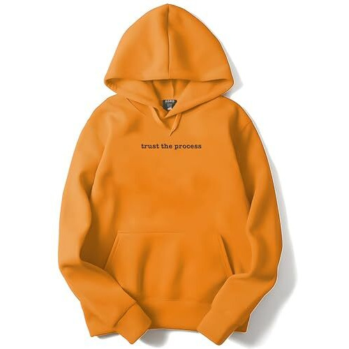 Adro Mens Premium Cotton Fleece 340 Gsm Printed Hoodies (H23-M-Tru-Mu_Mustard_2Xl)