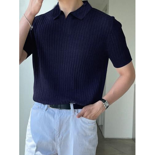 Leriya Fashion T Shirt For Men || Men T-Shirt || || Men Polo T-Shirt || Men Pain T-Shirt (Small, Blue) Lf-Mt-1044