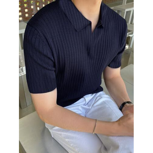 Leriya Fashion T Shirt For Men || Men T-Shirt || || Men Polo T-Shirt || Men Pain T-Shirt (Medium, Blue)