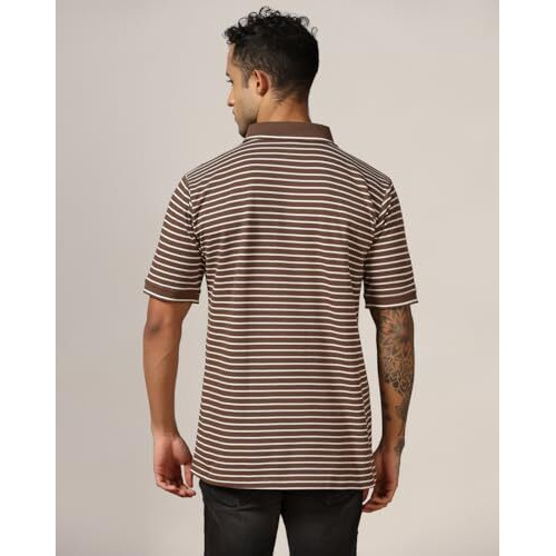Leriya Fashion Men's Regular Fit T-Shirt (Lf-Mt-1049_Brown