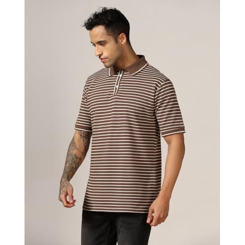 Leriya Fashion Men's Regular Fit T-Shirt (Lf-Mt-1049_Brown