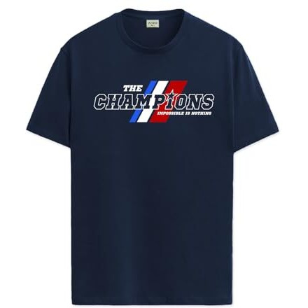 Adro Men's Graphic Printed 100% Cotton T-Shirt - Regular Fit, Printed T-Shirts For Men (Rn24-Cmp-Nb_Navy_M)