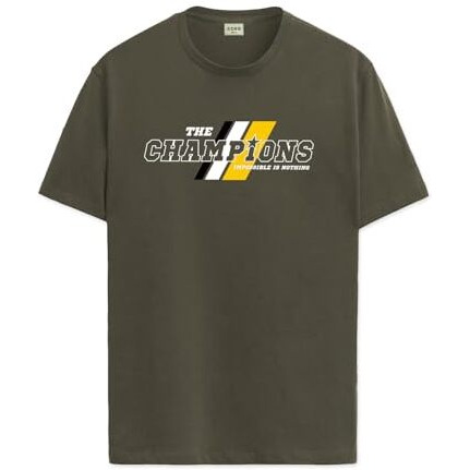 Adro Men's Graphic Printed 100% Cotton T-Shirt - Regular Fit, Printed T-Shirts For Men (Rn24-Cmp-Ol_Olive_Xl)