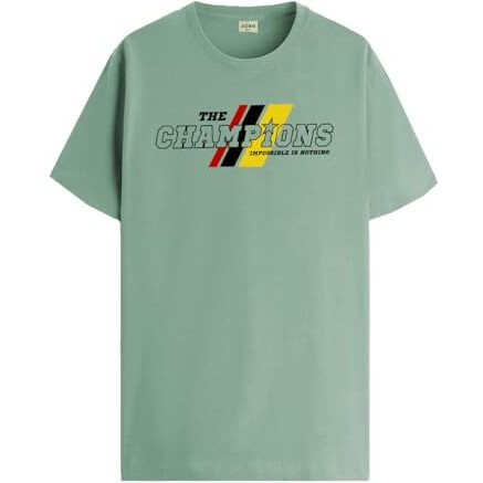 Adro Men's Graphic Printed 100% Cotton T-Shirt - Regular Fit, Printed T-Shirts For Men (Rn24-Cmp-Pt_Pista_S)