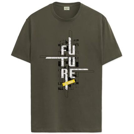 Adro Men's Graphic Printed 100% Cotton T-Shirt - Regular Fit, Printed T-Shirts For Men (Rn24-Ftr-Ol_Olive_2Xl)