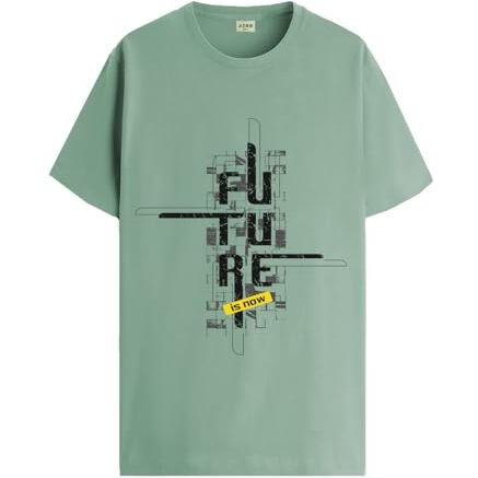 Adro Men's Graphic Printed 100% Cotton T-Shirt - Regular Fit, Printed T-Shirts For Men (Rn24-Ftr-Pt_Pista_2Xl)